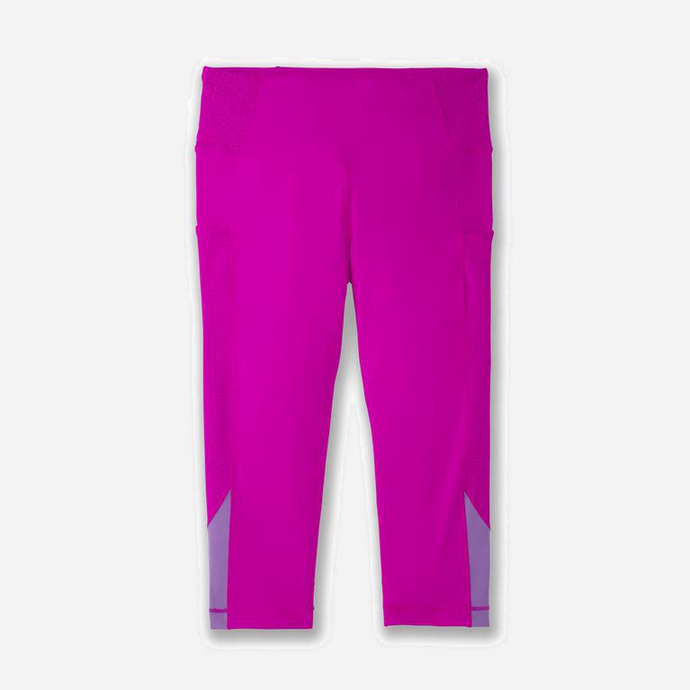 Brooks Method 1/2 Crop Womens Running Leggings - Magenta/Heliotrope - Philippines (467329QOB)